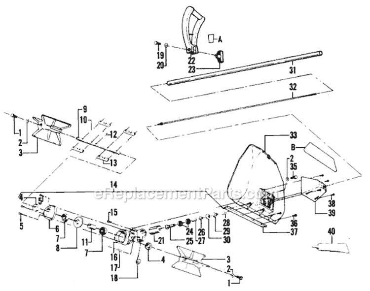 Page C Diagram and Parts List for 6510  Weed Eater Trimmer